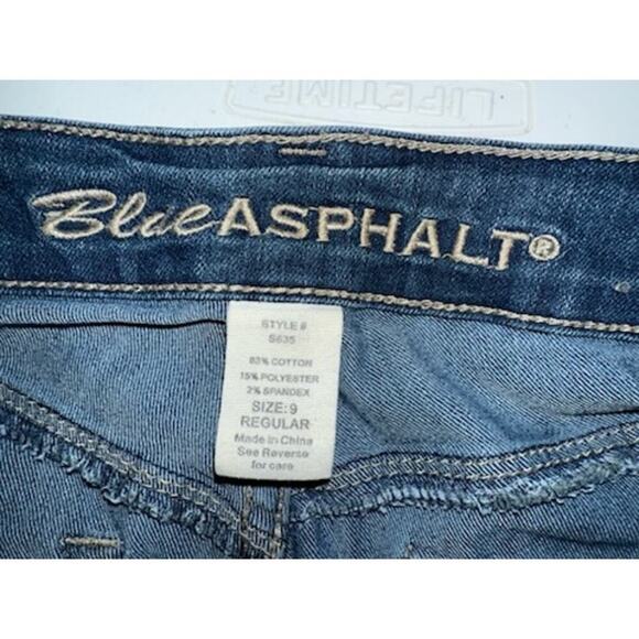 Blue Asphalt Junior Stretch Denim Jeans Size 9 Regular - Picture 2 of 4